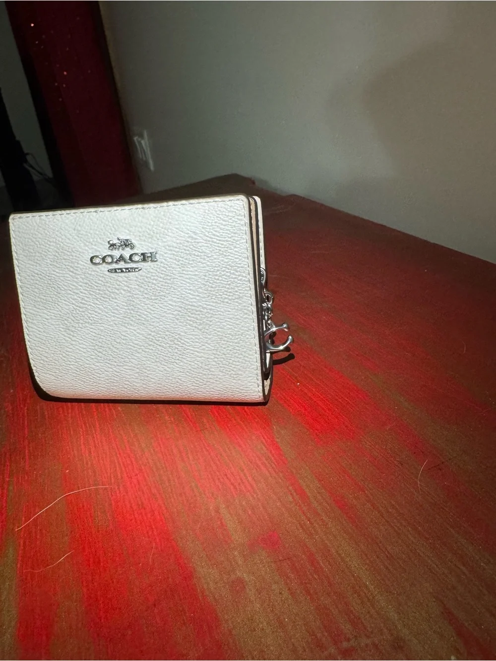 White Coach khaki, snap wallet